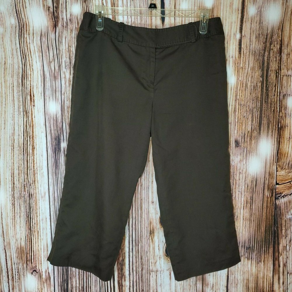 Ann Taylor Cropped Brown Dress Pants Size 16